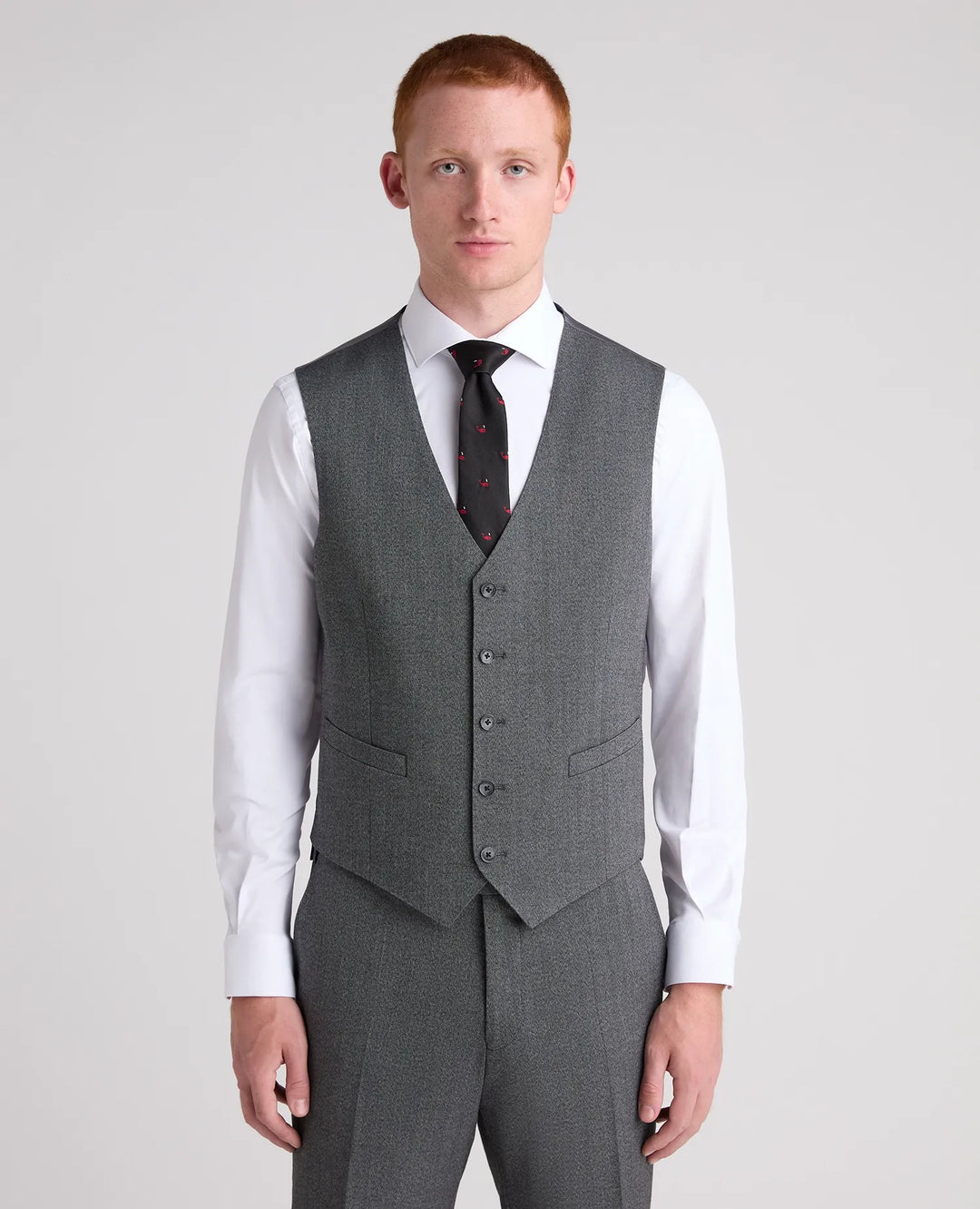 Peppe Tapered Suit Waistcoat – Grey