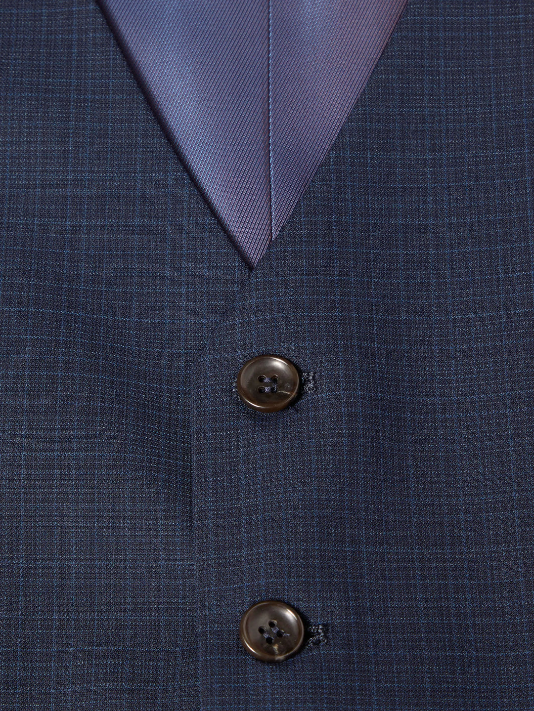 Dale Tapered Check Suit Waistcoat – Navy