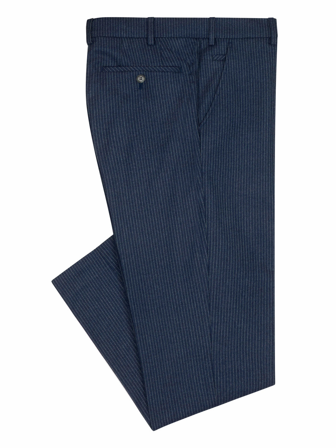Marino Slim Fit Pinstripe Suit Trousers – Blue