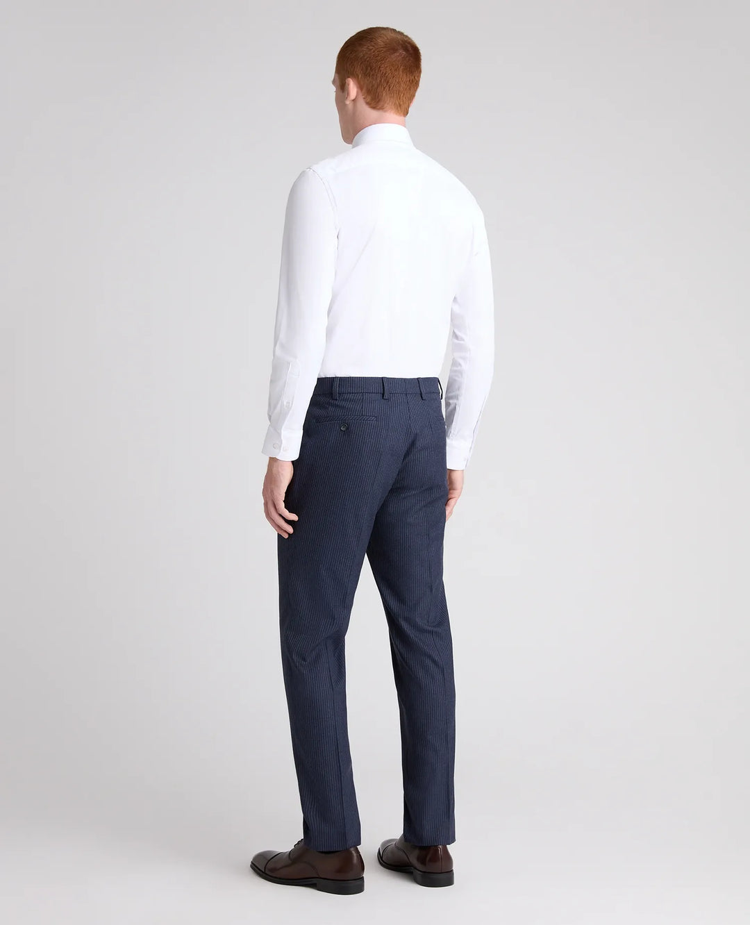 Marino Slim Fit Pinstripe Suit Trousers – Blue