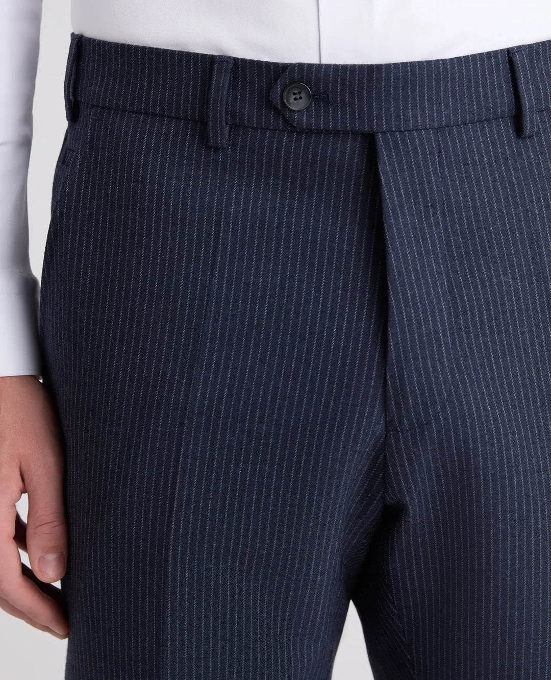 Marino Slim Fit Pinstripe Suit Trousers – Blue