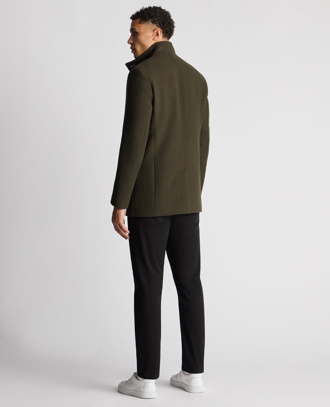 Remus Uomo – Dark Lovat – Jonah Tapered Fit Wool-Blend Overcoat