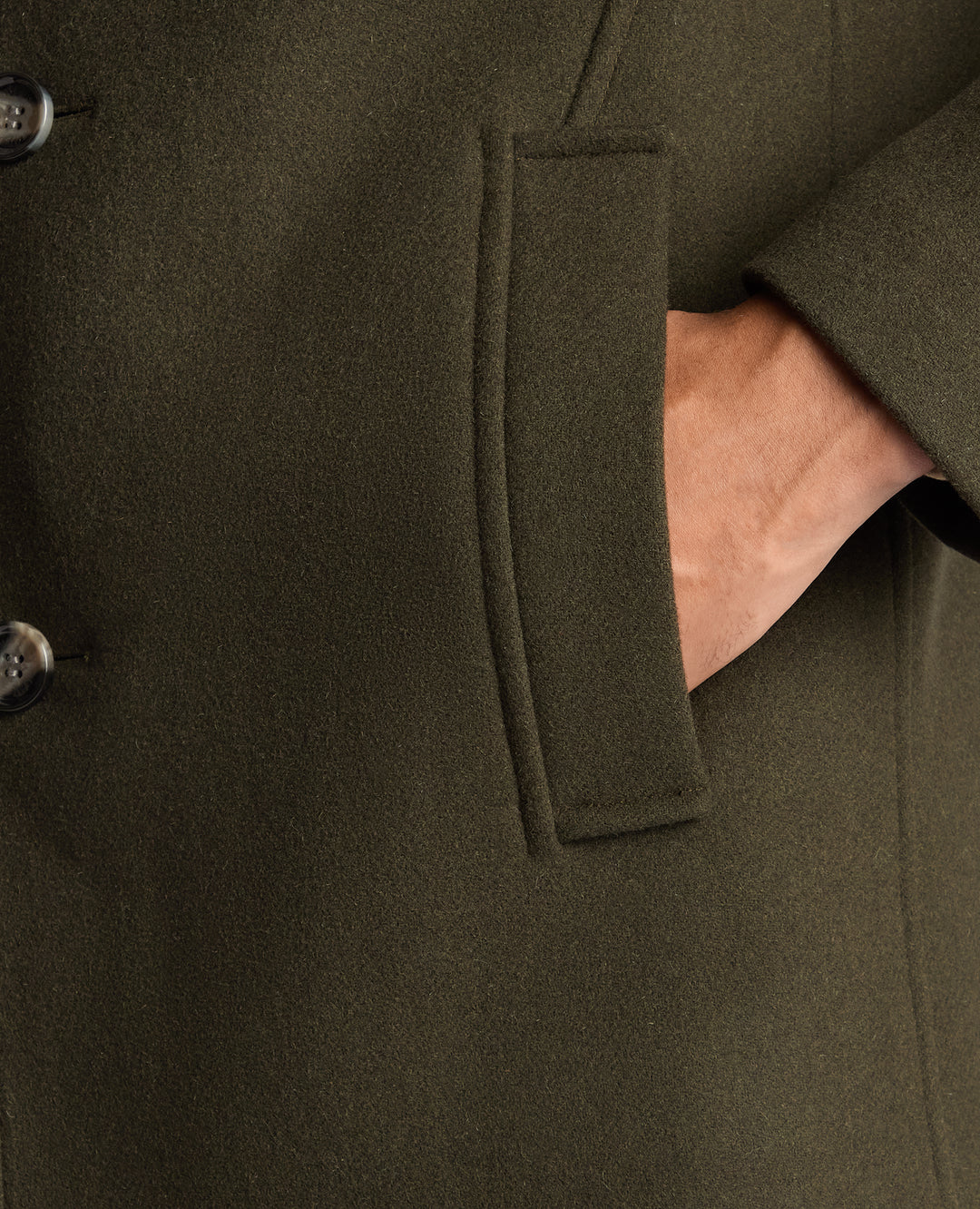 Remus Uomo – Dark Lovat – Jonah Tapered Fit Wool-Blend Overcoat