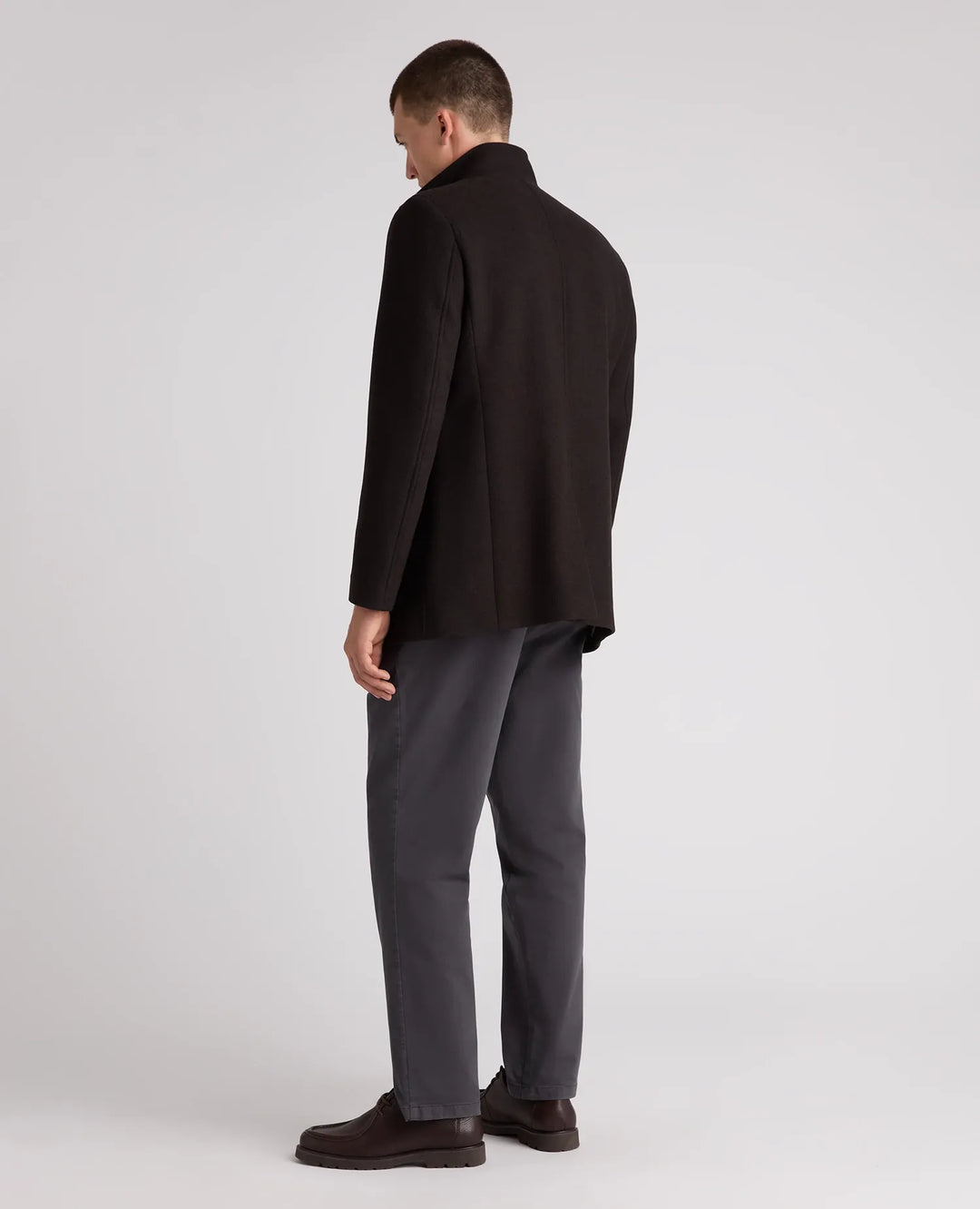 Dark Brown– Jonah Tapered Fit Wool-Blend Overcoat