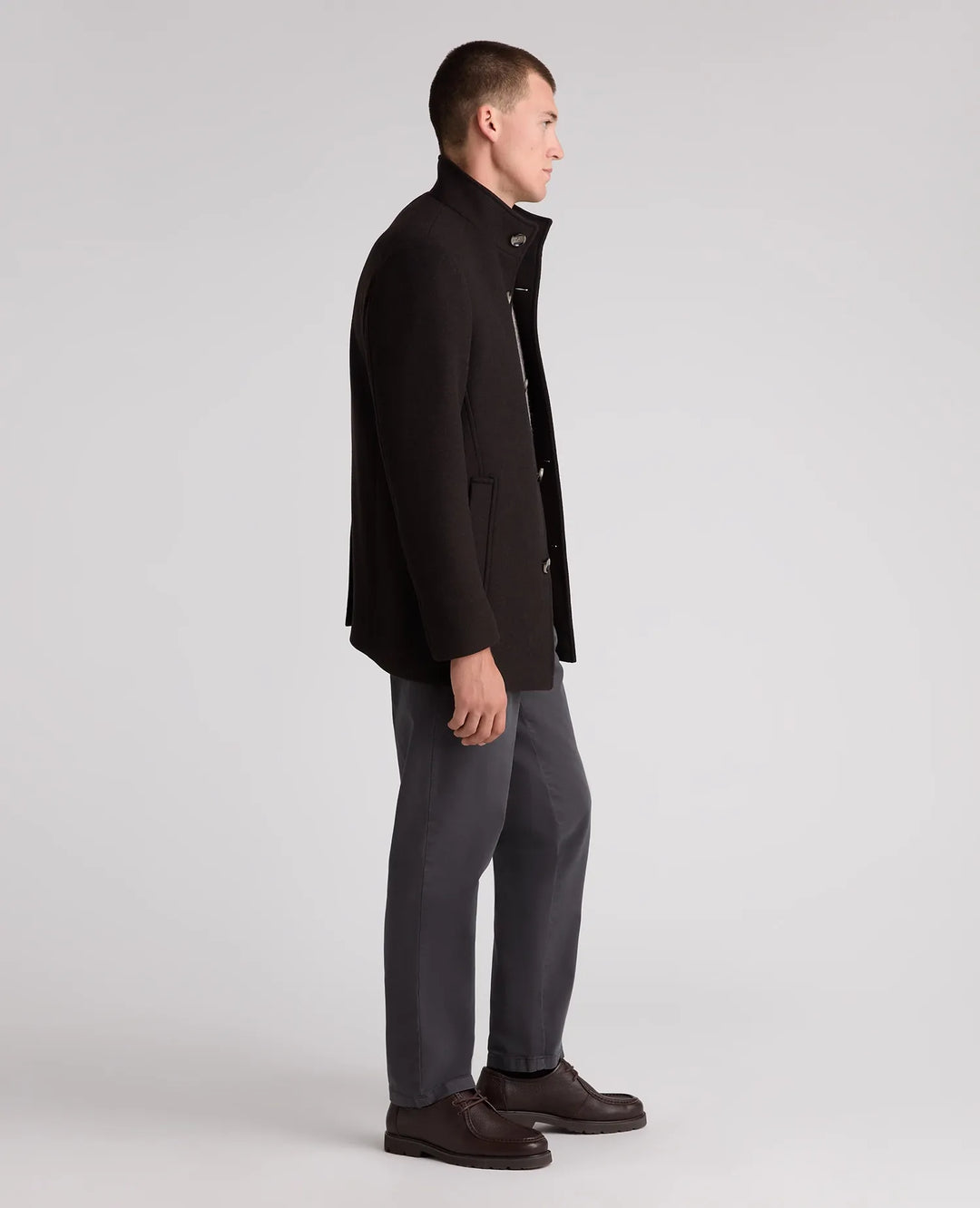 Dark Brown– Jonah Tapered Fit Wool-Blend Overcoat
