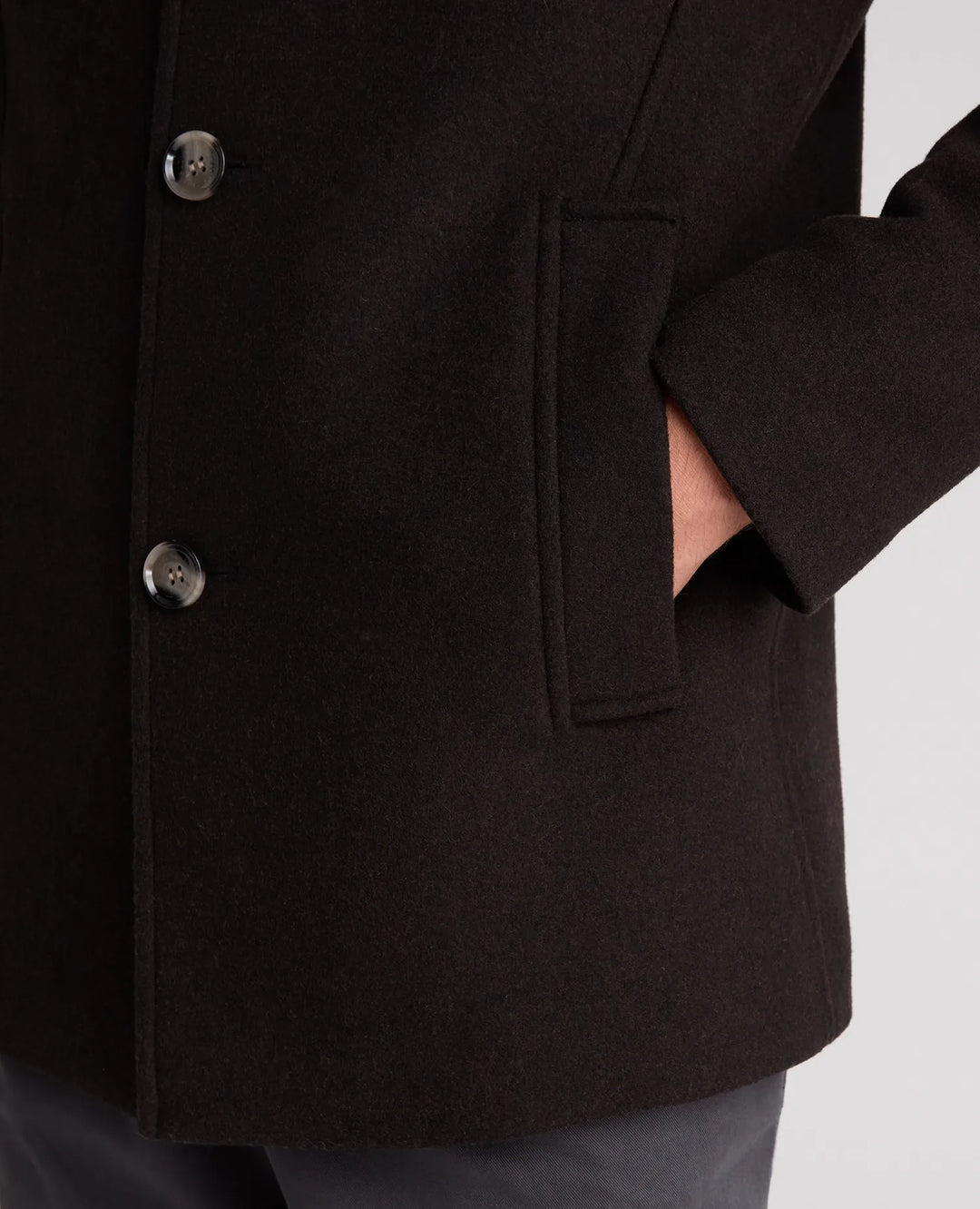 Dark Brown– Jonah Tapered Fit Wool-Blend Overcoat