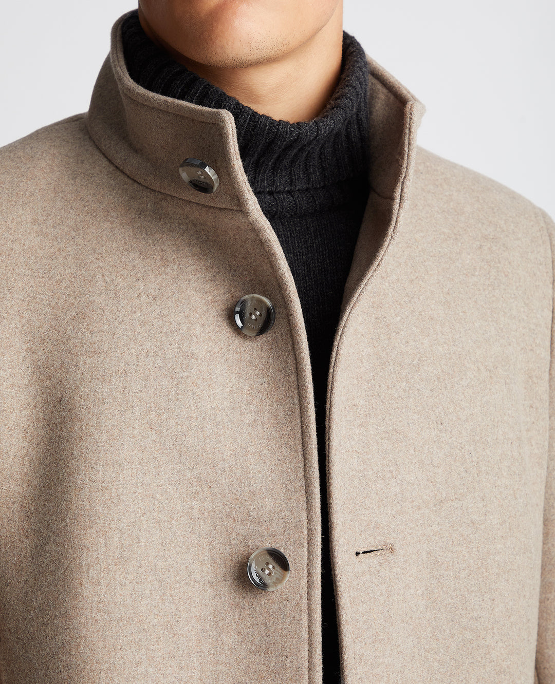 Remus Uomo – Fawn – Jonah Tapered Fit Wool-Blend Overcoat