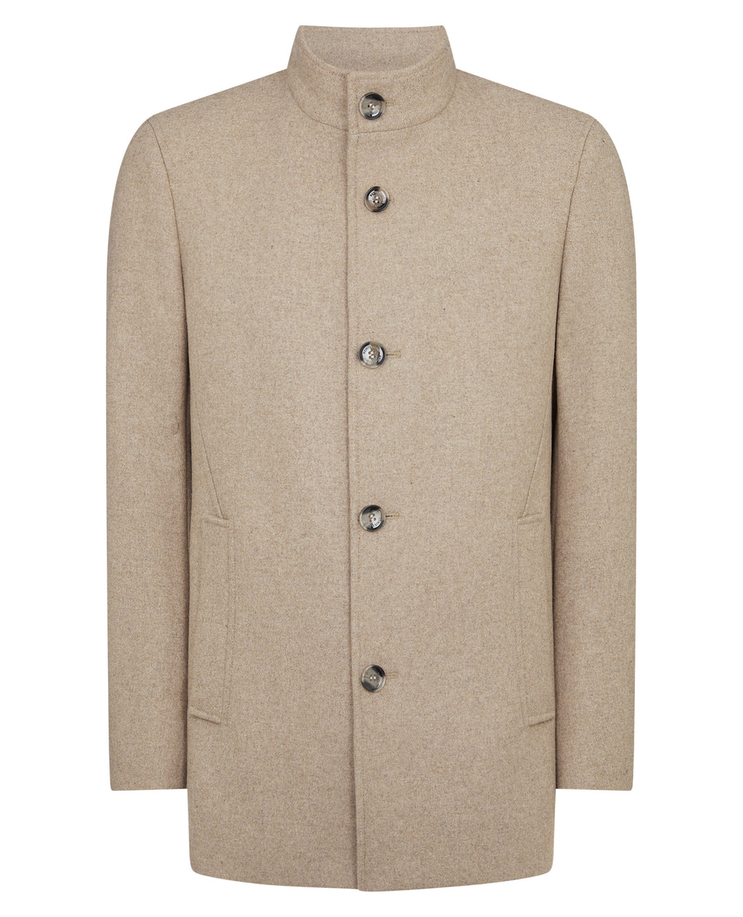 Remus Uomo – Fawn – Jonah Tapered Fit Wool-Blend Overcoat
