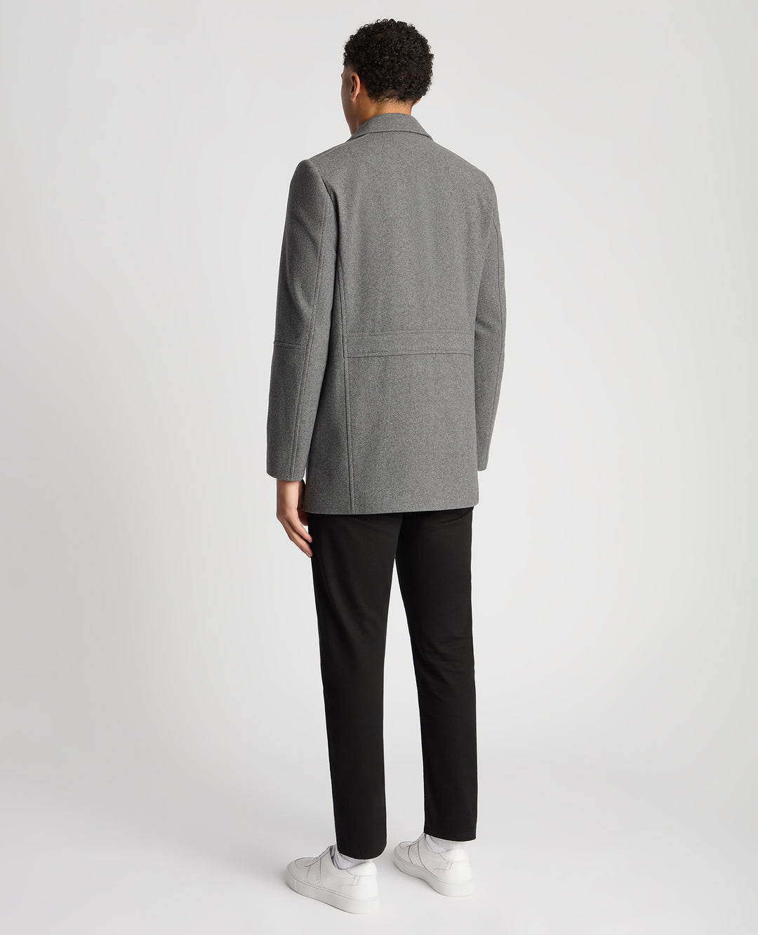 Remus Uomo – Grey / Navy – Lochlan Tailored Fit Wool-Blend Overcoat