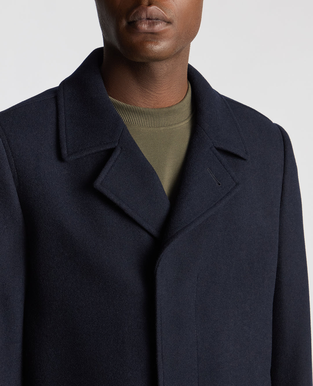 Remus Uomo – Grey / Navy – Lochlan Tailored Fit Wool-Blend Overcoat