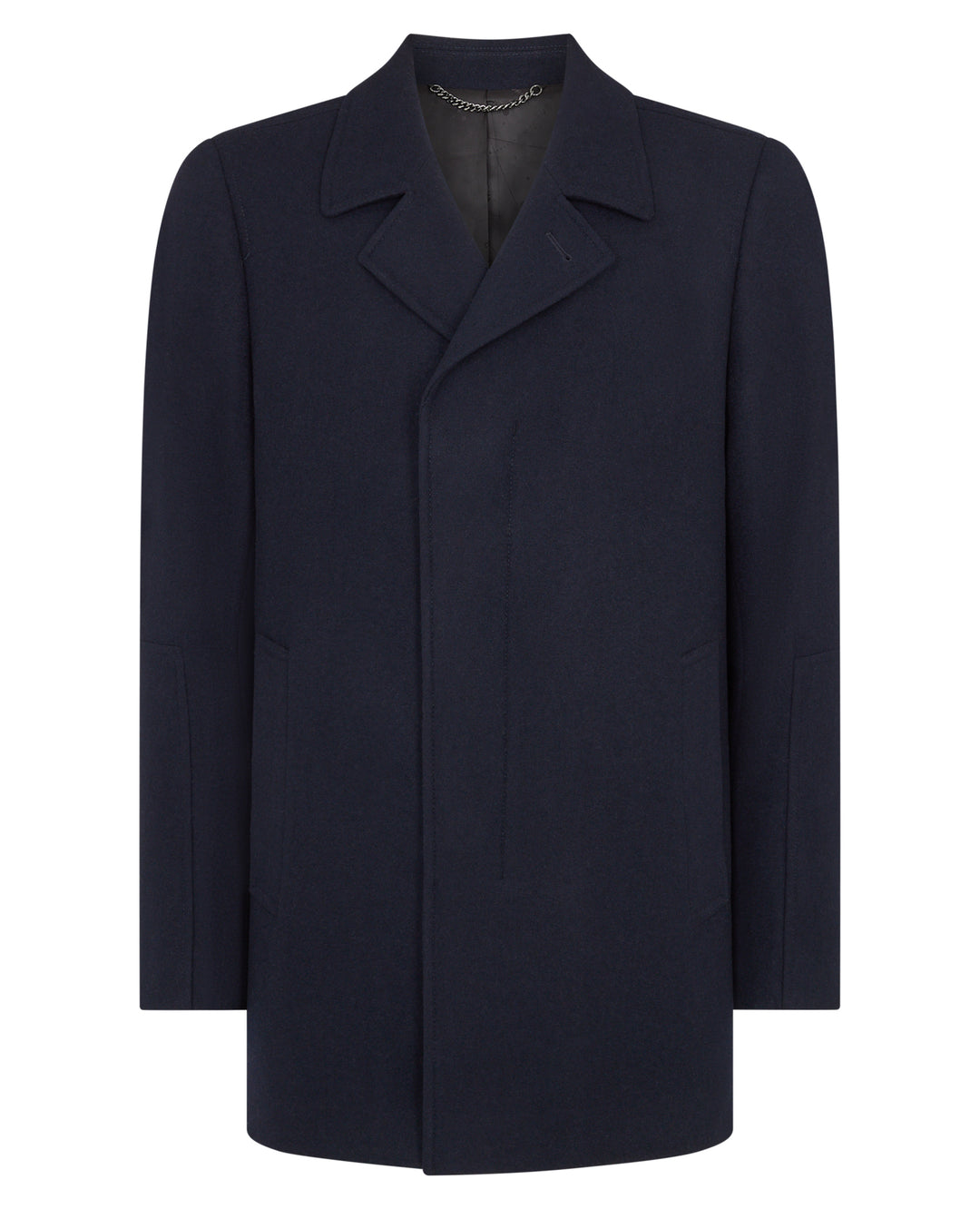 Remus Uomo – Grey / Navy – Lochlan Tailored Fit Wool-Blend Overcoat