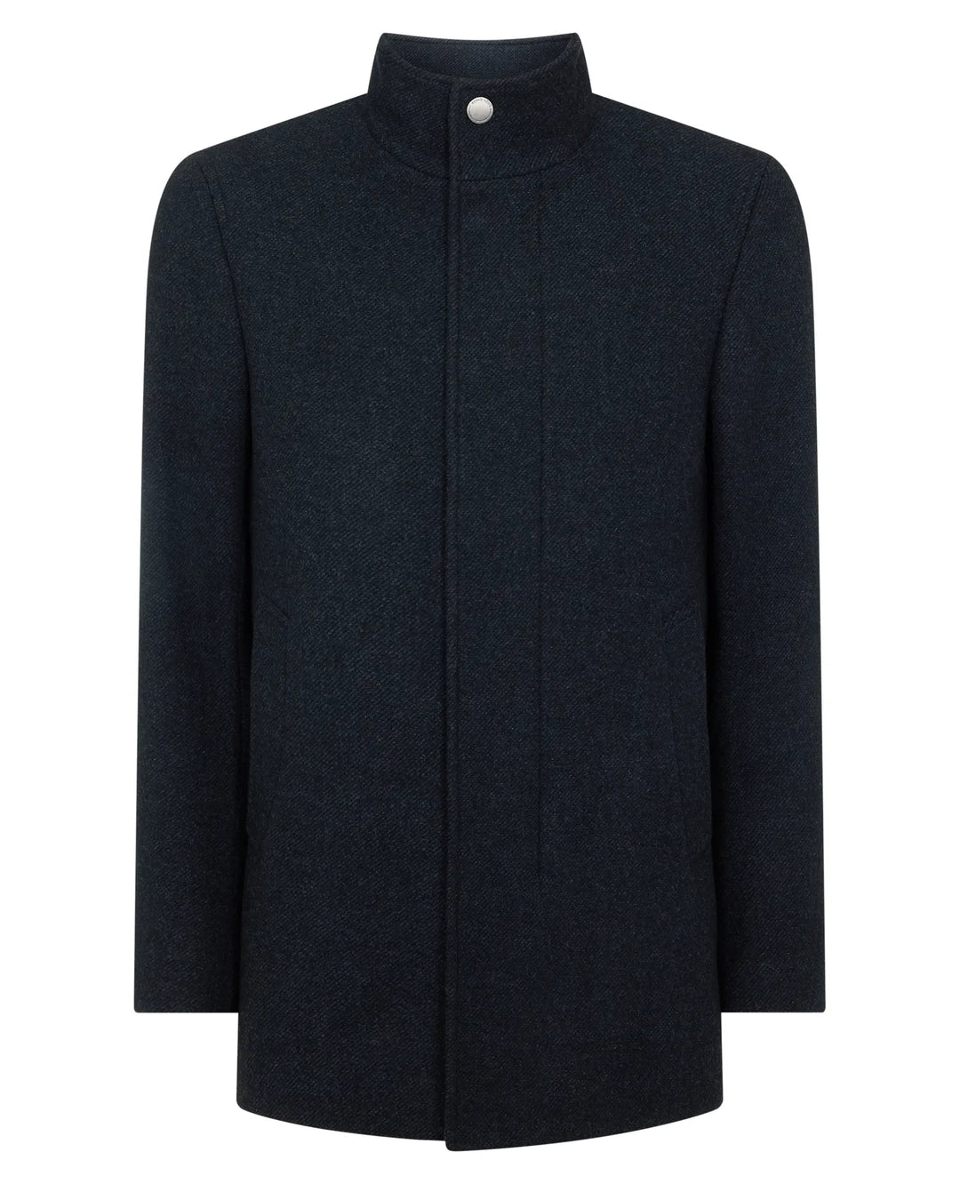 Jacob Wool-Blend Tailored Coat – Dark Blue