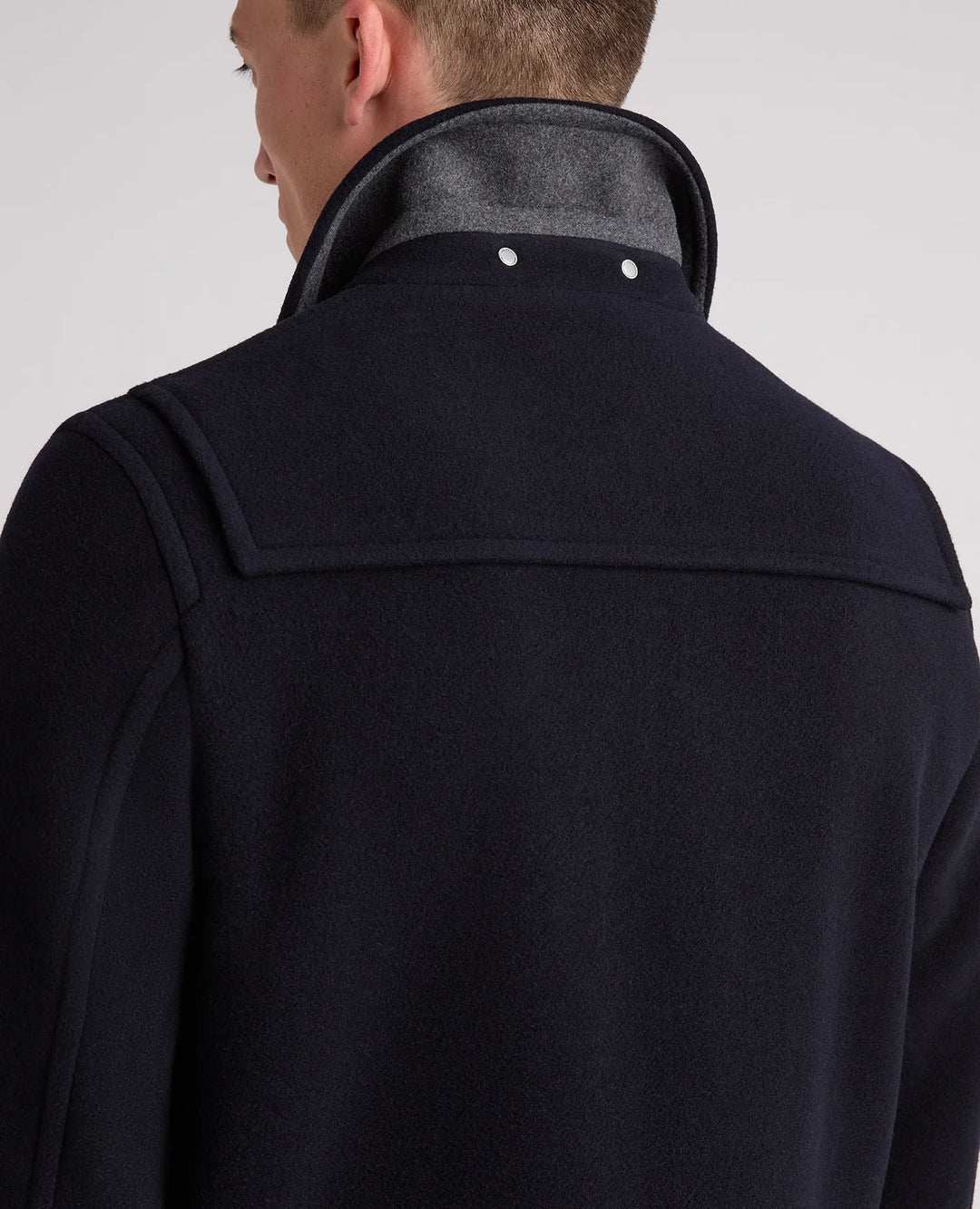 Tyler Wool-Rich Tailored Coat – Navy