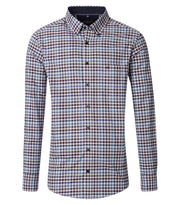 Casa Moda – Casual Fit – Blue Check – Cotton Oxford Shirt