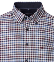 Casa Moda – Casual Fit – Blue Check – Cotton Oxford Shirt