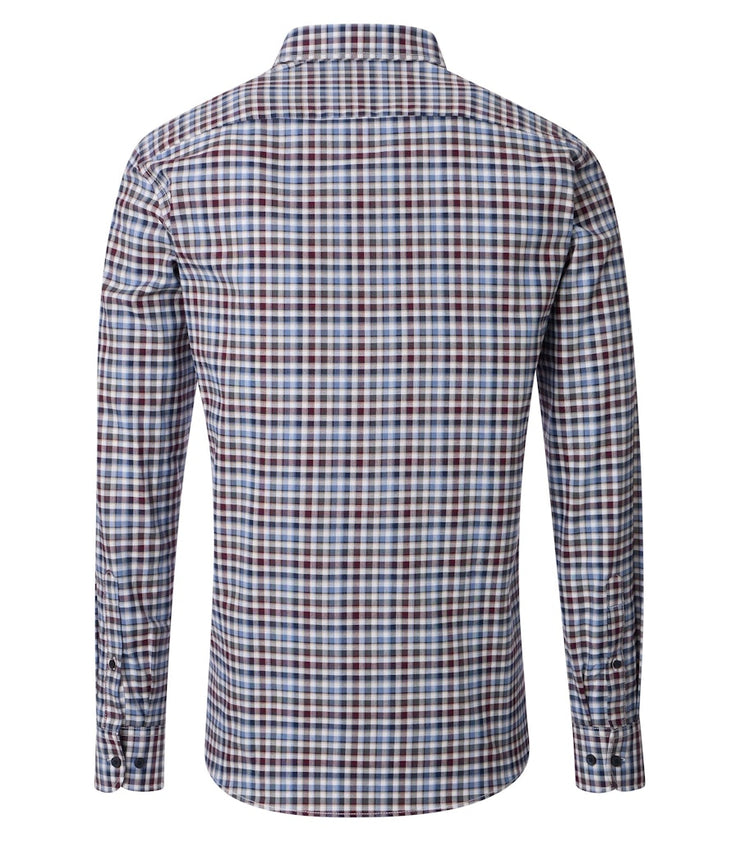 Casa Moda – Casual Fit – Blue Check – Cotton Oxford Shirt