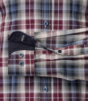 Casa Moda – Casual Fit – Red Check – Cotton Twill Shirt