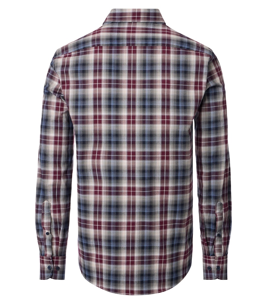 Casa Moda – Casual Fit – Red Check – Cotton Twill Shirt