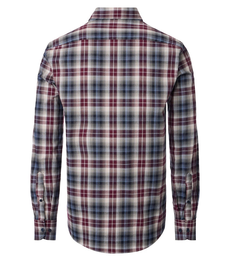 Casa Moda – Casual Fit – Red Check – Cotton Twill Shirt