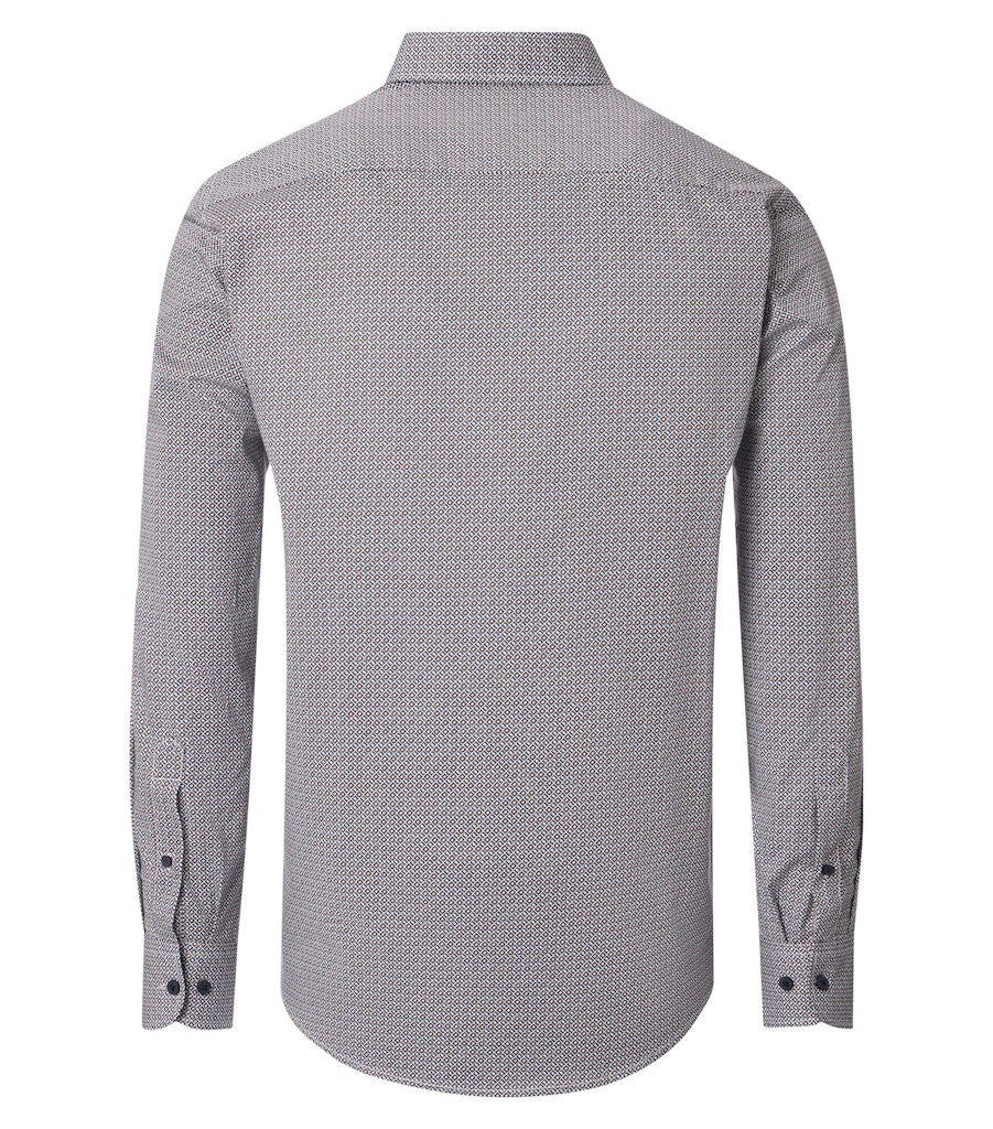 Casa Moda – Casual Fit – Silver Print – Cotton Shirt