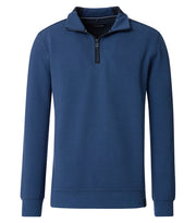 Casa Moda – Half Zip – Sargasso Sea – Cotton Blend Sweatshirt