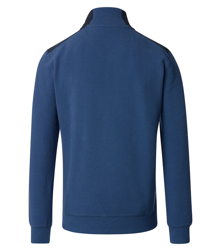 Casa Moda – Half Zip – Sargasso Sea – Cotton Blend Sweatshirt