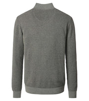 Casa Moda – Troyer – Regular Fit – Seagrass – Half-Zip Cotton Knit Sweater