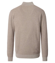Casa Moda – Troyer – Regular Fit – Beige – Half-Zip Cotton Knit Sweater