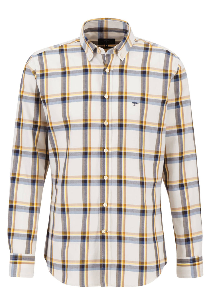 Fynch Hatton Combi Checks Long Sleeve Shirt