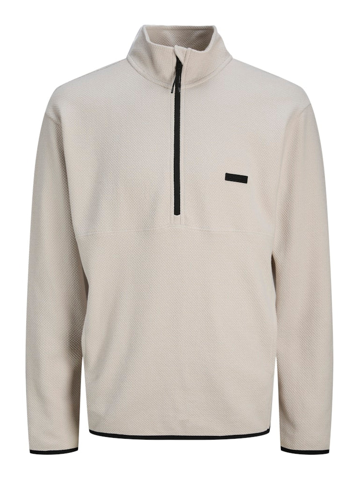 Jack & Jones Relaxed Fit Moonbeam Jacquard Half-Zip Sweatshirt