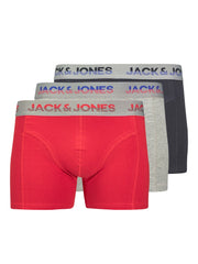 Jack & Jones – JACJADON Solid Trunks 3-Pack – Multicolour