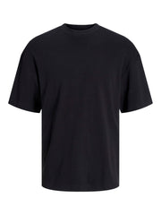 Jack & Jones – Loose Fit – Organic Cotton T-Shirt (Black / White / Ultimate Grey)