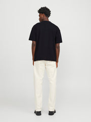 Jack & Jones – Loose Fit – Organic Cotton T-Shirt (Black / White / Ultimate Grey)