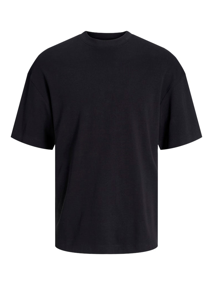 Jack & Jones – Loose Fit – Organic Cotton T-Shirt (Black / White / Ultimate Grey)