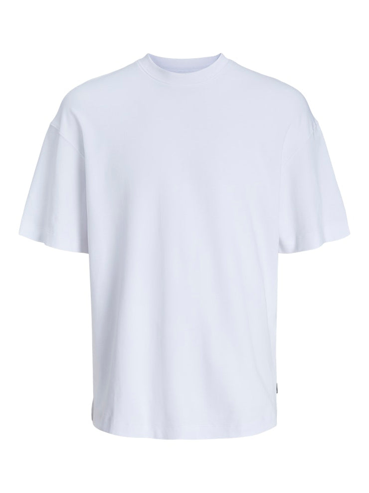 Jack & Jones – Loose Fit – Organic Cotton T-Shirt (Black / White / Ultimate Grey)