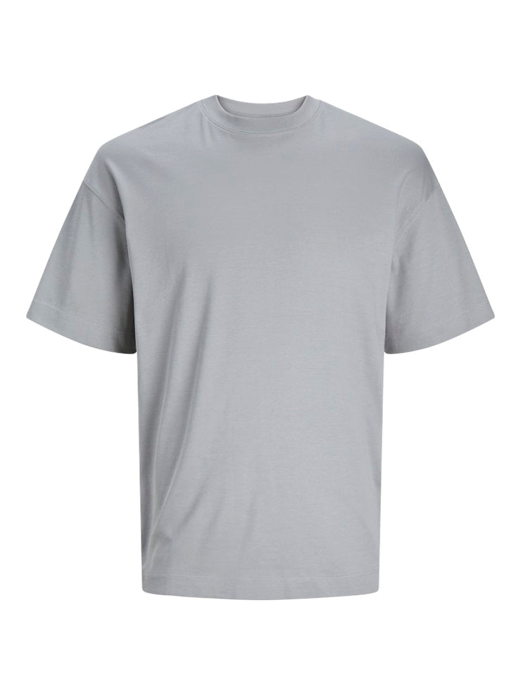 Jack & Jones – Loose Fit – Organic Cotton T-Shirt (Black / White / Ultimate Grey)