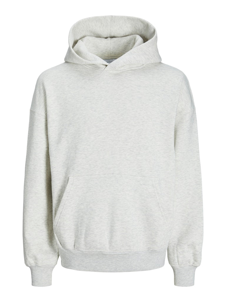 Jack &amp; Jones – Loose Fit – White Melange – JJEURBAN EDGE Sweat Hoodie