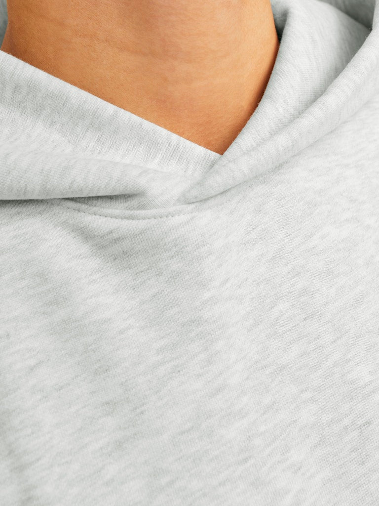 Jack &amp; Jones – Loose Fit – White Melange – JJEURBAN EDGE Sweat Hoodie