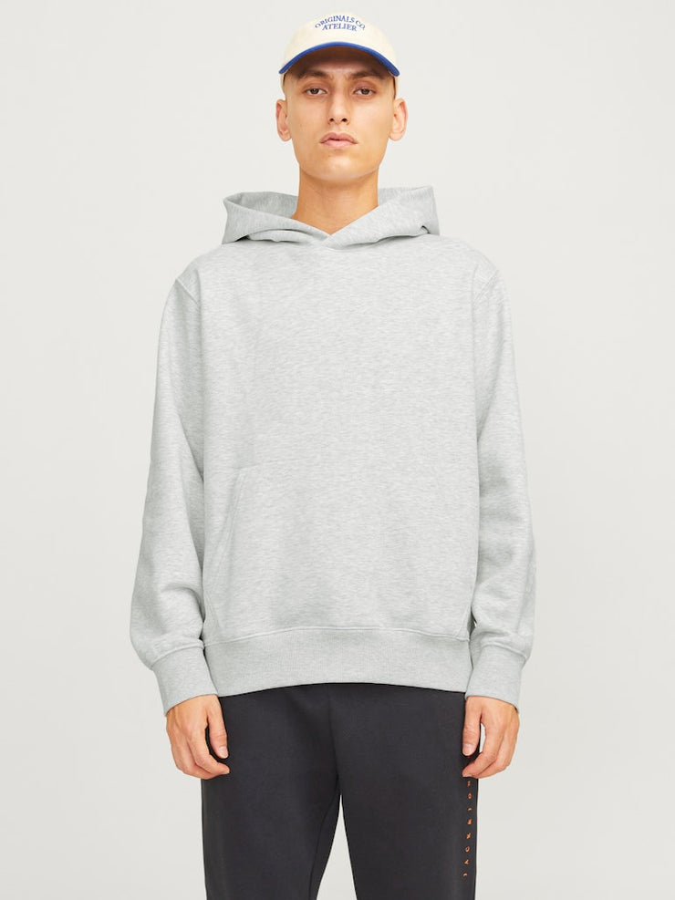 Jack & Jones – Loose Fit – White Melange – JJEURBAN EDGE Sweat Hoodie