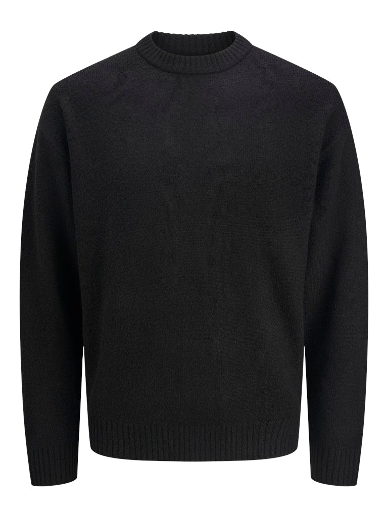 Jack &amp; Jones – Relaxed Fit – Black – Knitted Pullover