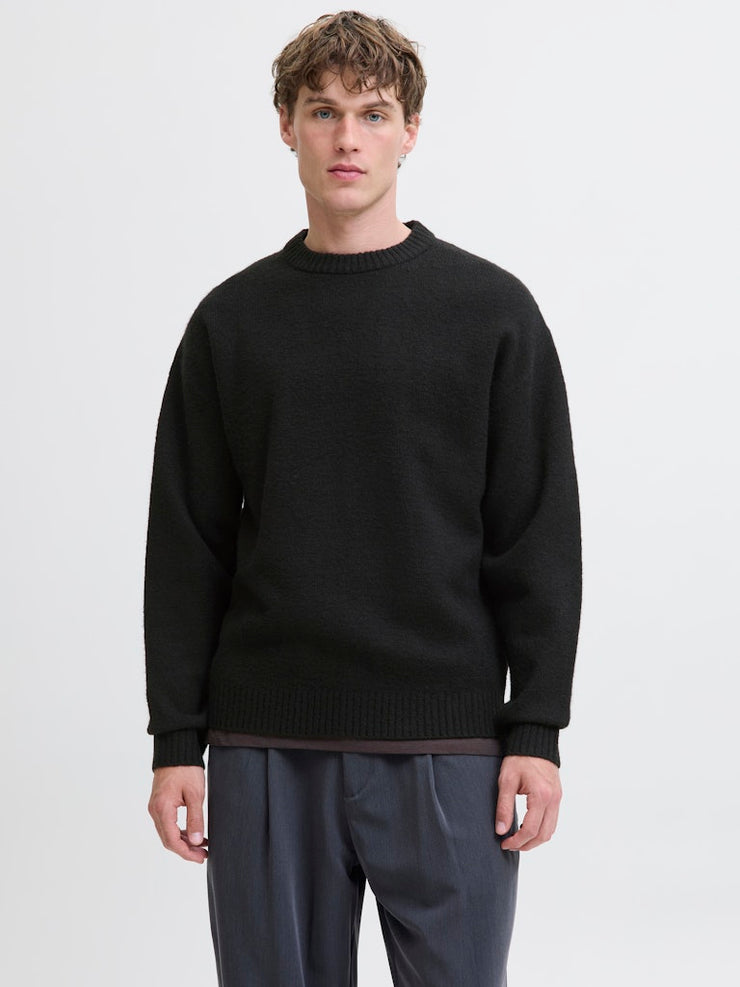 Jack & Jones – Relaxed Fit – Black – Knitted Pullover