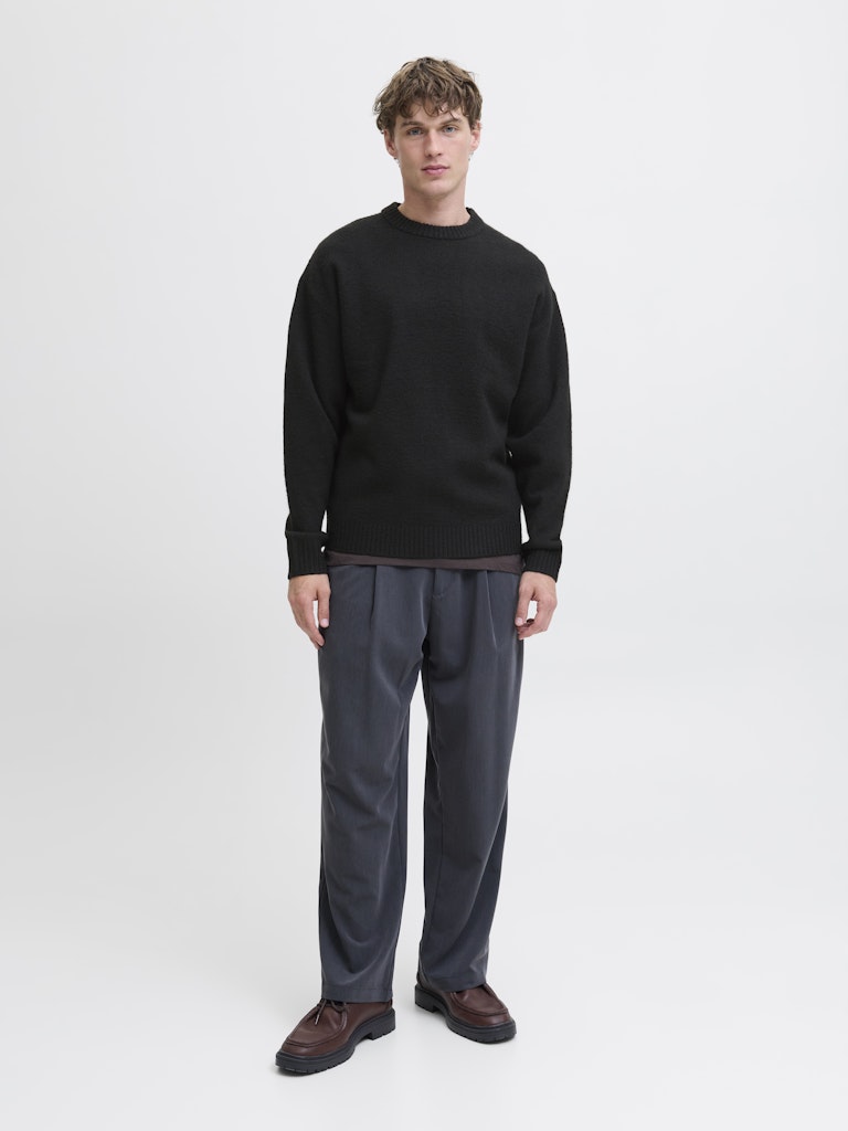 Jack &amp; Jones – Relaxed Fit – Black – Knitted Pullover
