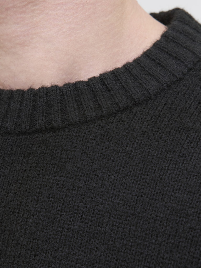 Jack &amp; Jones – Relaxed Fit – Black – Knitted Pullover