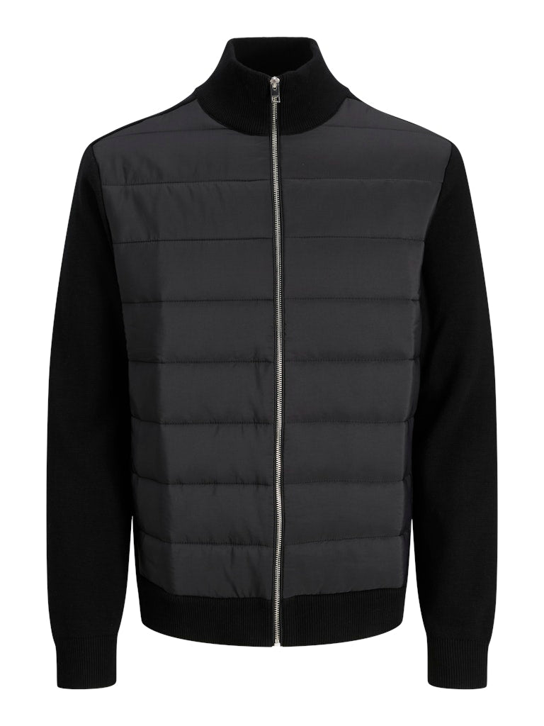 Jack &amp; Jones – Regular Fit – Black – Knit Hybrid