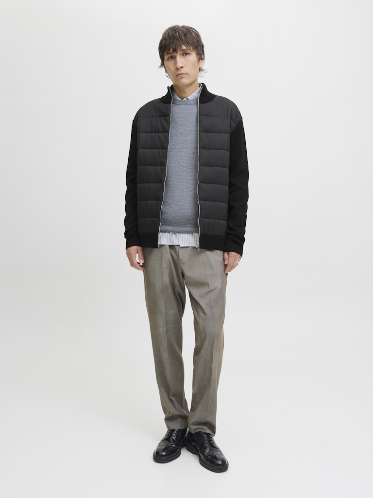 Jack &amp; Jones – Regular Fit – Black – Knit Hybrid