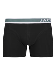 Jack & Jones – JACEASTON Solid Trunks 3-Pack – Black