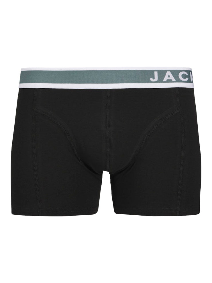 Jack & Jones – JACEASTON Solid Trunks 3-Pack – Black