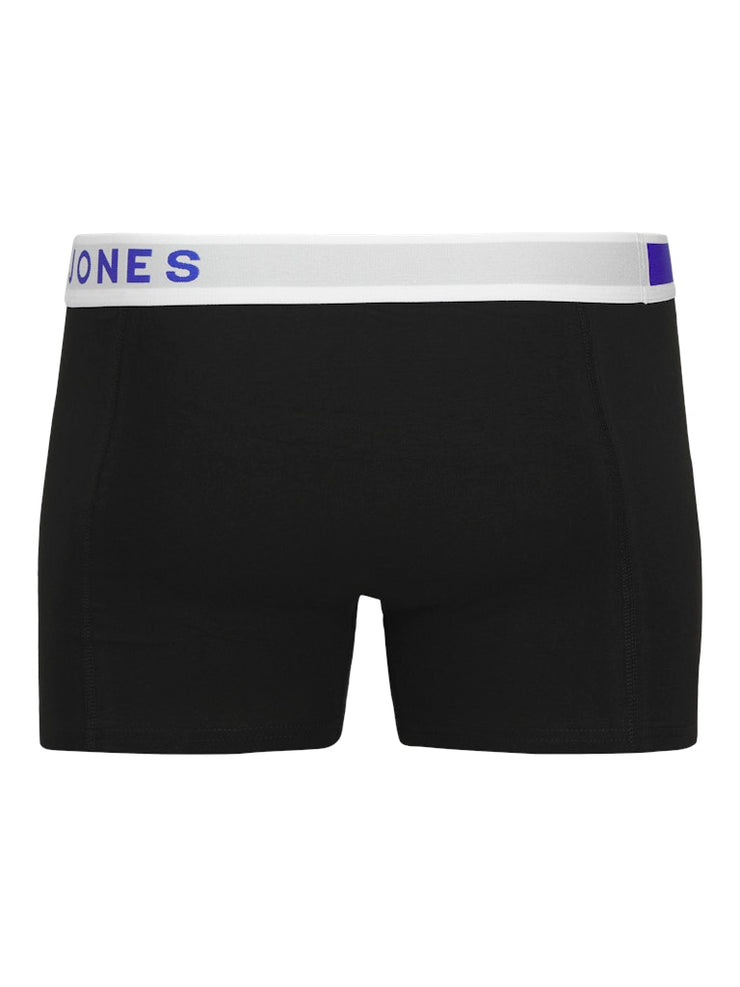 Jack & Jones – JACEASTON Solid Trunks 3-Pack – Black