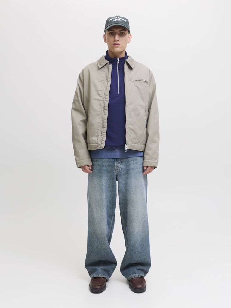 Jack &amp; Jones – Relaxed Fit – Half Zip Jumper