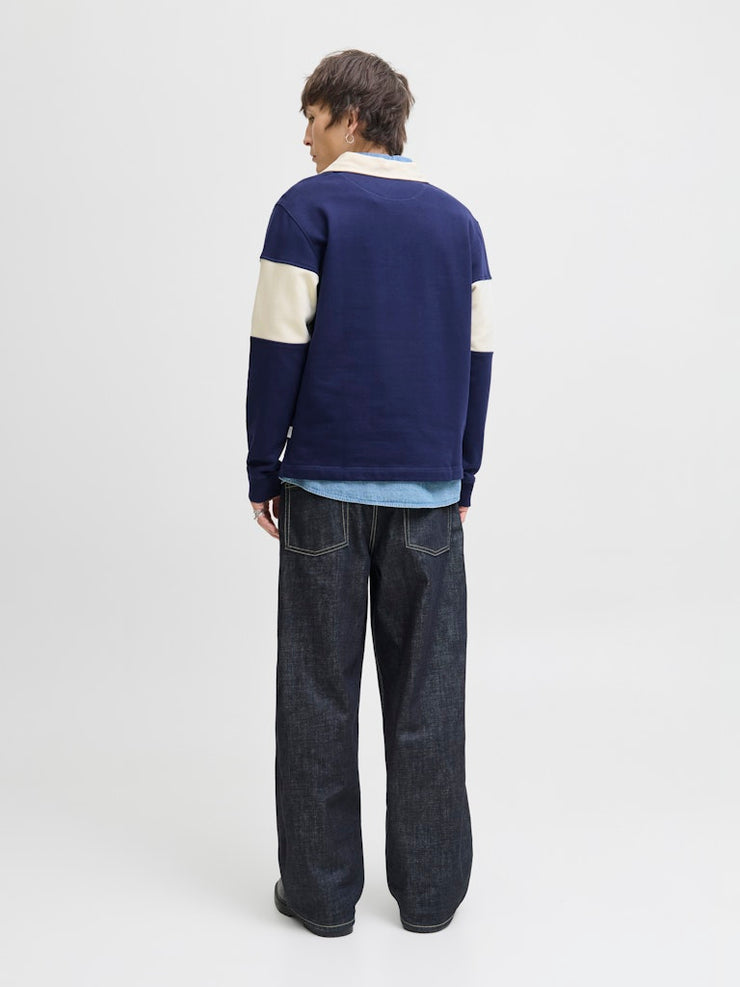 Jack & Jones – Relaxed Fit – Ocean Cavern – Polo Sweatshirt